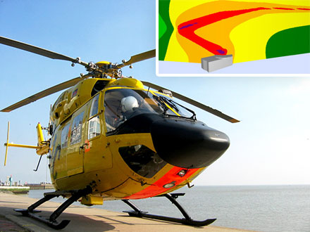 Fluglärm an Dach- und Bodenlandeplätzen für Hubschrauber
